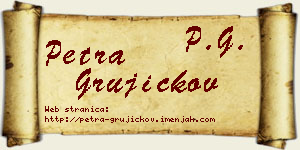 Petra Grujičkov vizit kartica